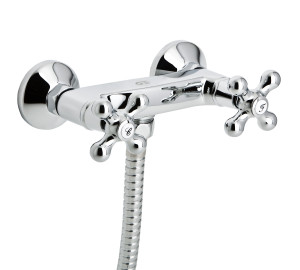 Shower mixer with kit